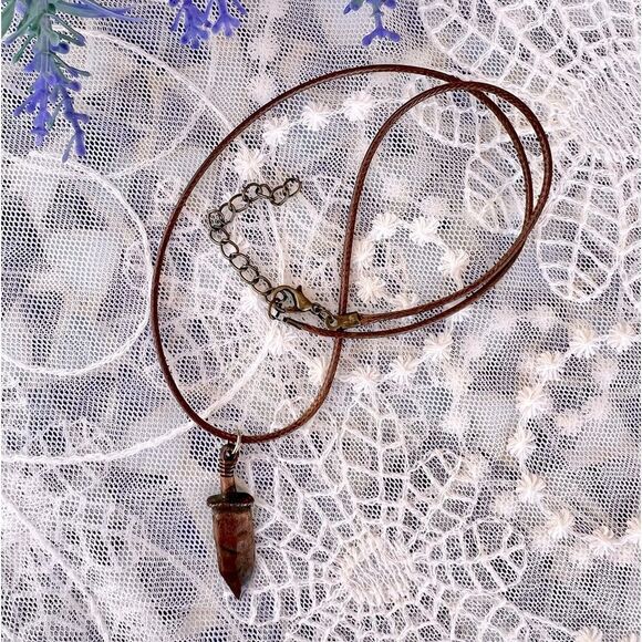 Vintage Copper Dagger Pendant Necklace Unisex - Picture 3 of 8